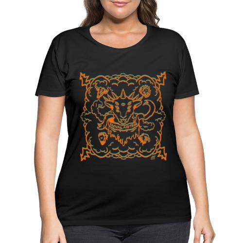 Revelation Lamb Orange - Women's Curvy T-Shirt