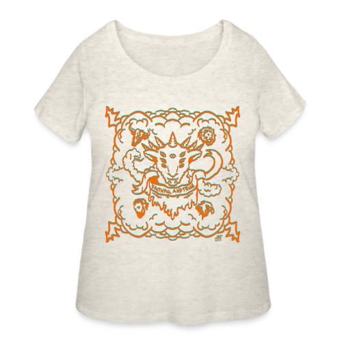 Revelation Lamb Orange - Women's Curvy T-Shirt