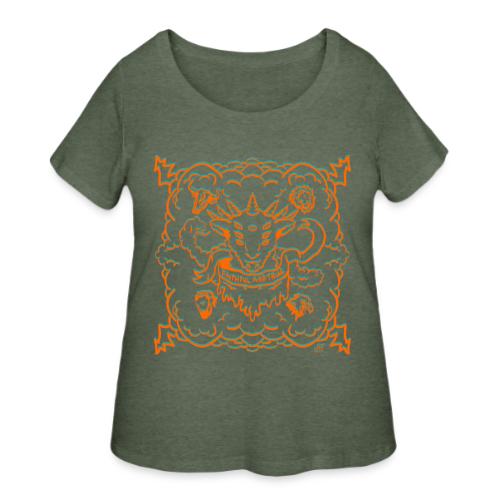 Revelation Lamb Orange - Women's Curvy T-Shirt