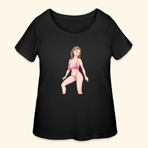 swimsuit pink - Women's Curvy T-Shirt