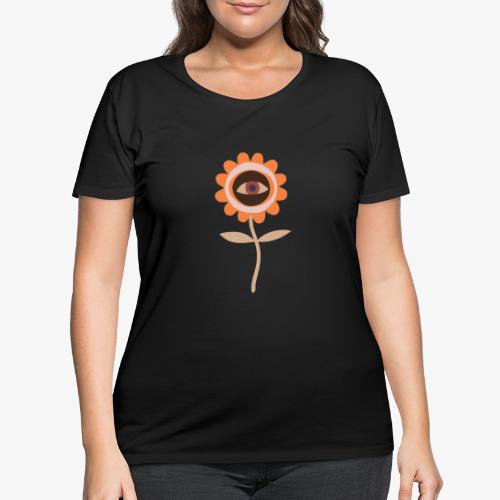 Flower Eye - Women's Curvy T-Shirt