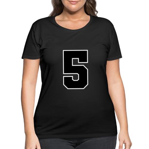 Varsity Number 5 Athletic Design - Women's Curvy T-Shirt