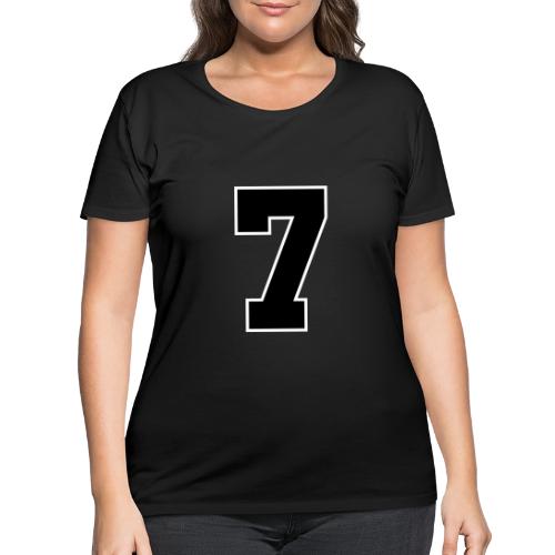 Varsity Number 7 Athletic Look - Women's Curvy T-Shirt