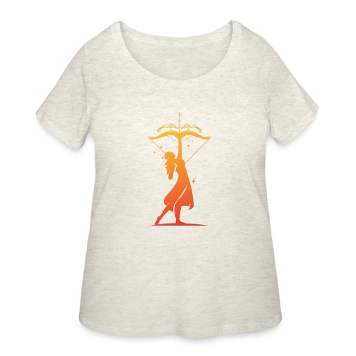 Sagittarius Archer Zodiac Fire Sign - Women's Curvy T-Shirt