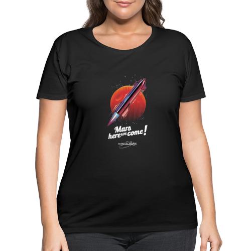 Mars Here We Come - Dark - With Logo - Women's Curvy T-Shirt