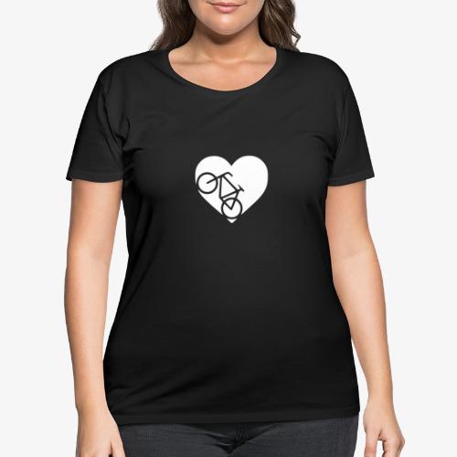 heart_bicycle_cutout - Women's Curvy T-Shirt