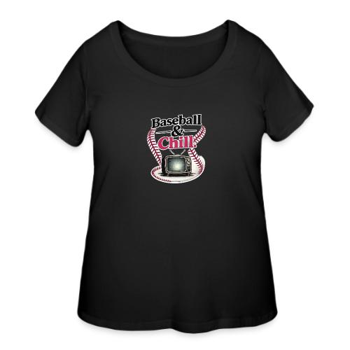 Baseball & Chill TV Vibes - Women's Curvy T-Shirt