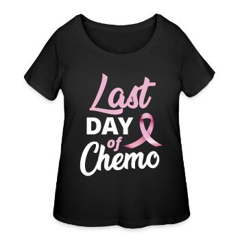 Breast Cancer Survivor Breast Cancer Awareness - Women's Curvy T-Shirt - black - Front - Giselle (180cm)