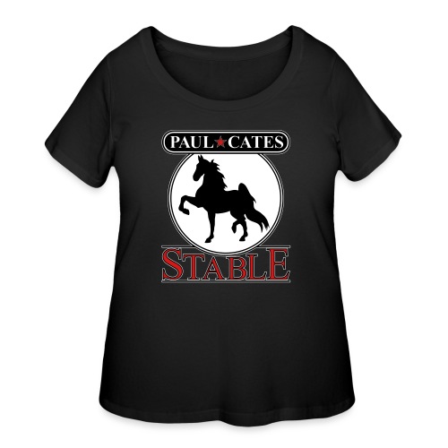 Paul Cates Stable dark shirt - Women's Curvy T-Shirt