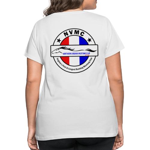 Circle logo t-shirt on white with black border - Women's Curvy T-Shirt