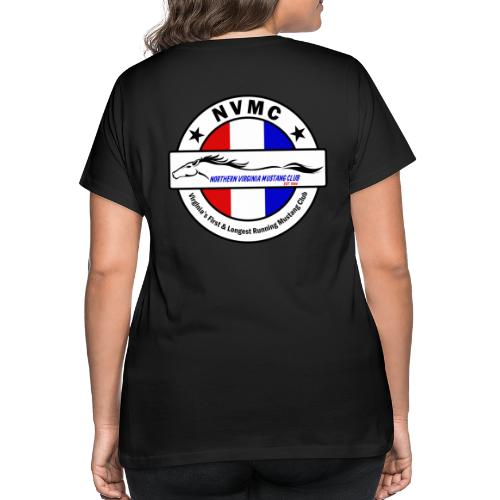 Circle logo t-shirt on white with black border - Women's Curvy T-Shirt