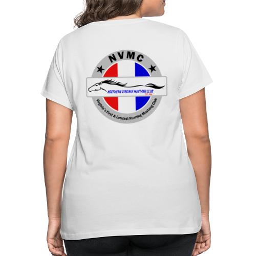 Circle logo t-shirt on silver/gray - Women's Curvy T-Shirt