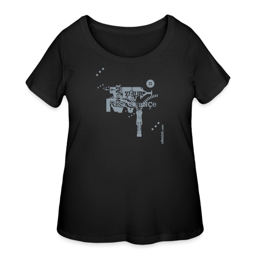 Wear Your Resistance 2013 03 01 Zipper - Women's Curvy T-Shirt