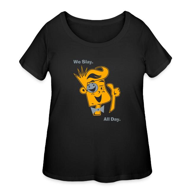 We Slay All Day Shiny Shirt Metallic Silver & Gold