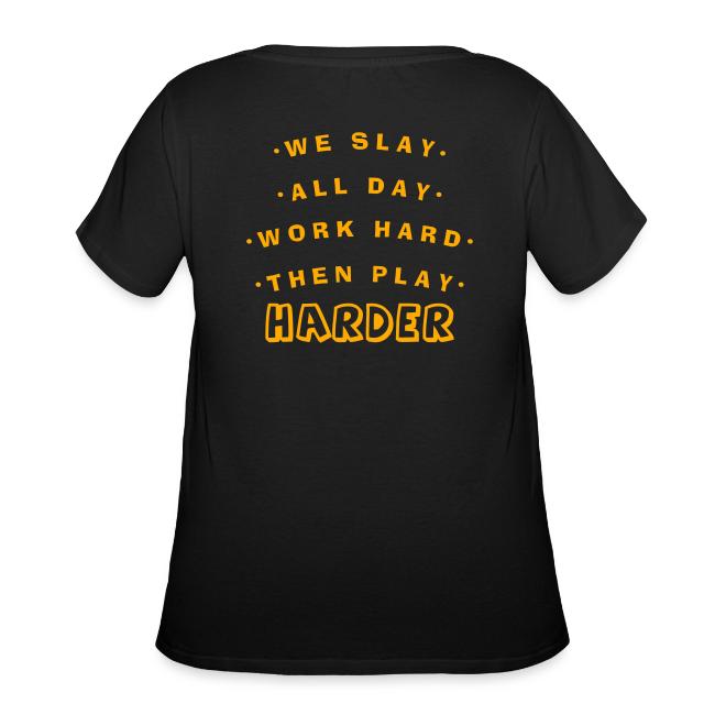 We Slay All Day Shiny Shirt Metallic Silver & Gold