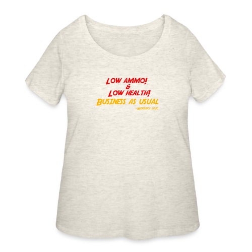 Low ammo & Low health + Logo - Women's Curvy T-Shirt