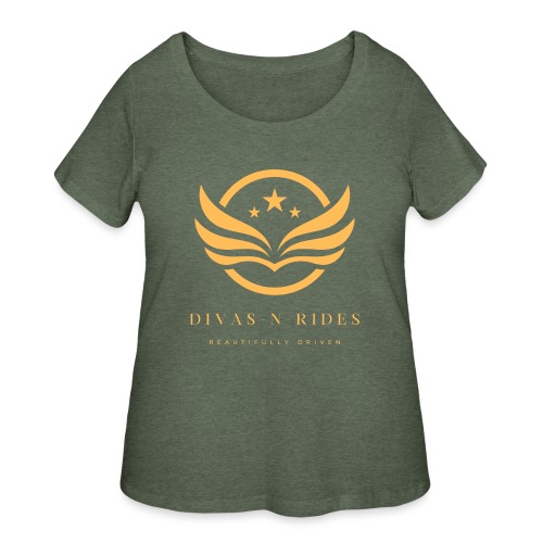 Divas N Rides Wings1 - Women's Curvy T-Shirt