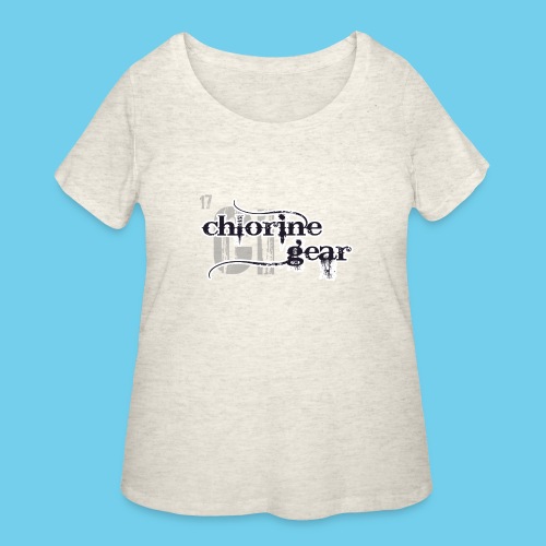 Chlorine Gear Textual B W - Women's Curvy T-Shirt