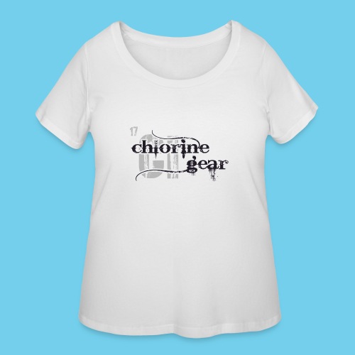 Chlorine Gear Textual B W - Women's Curvy T-Shirt