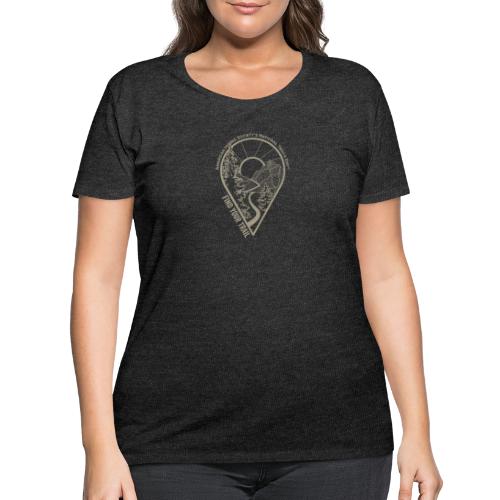 Find Your Trail Location Pin: National Trails Day - Women's Curvy T-Shirt