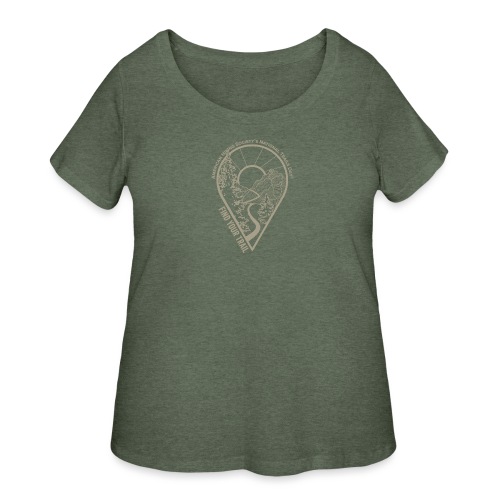 Find Your Trail Location Pin: National Trails Day - Women's Curvy T-Shirt