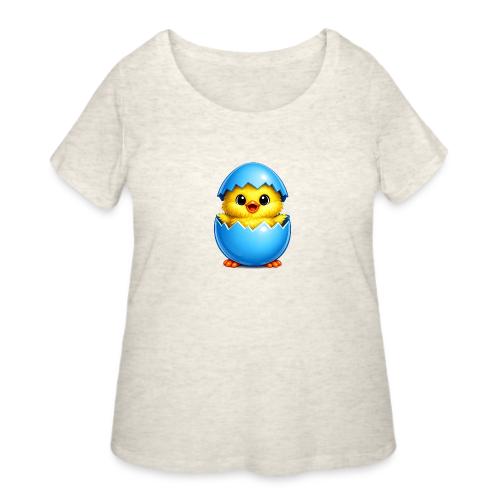 Easter Chick Blue - Women's Curvy T-Shirt
