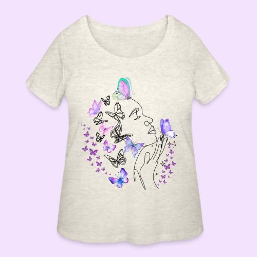 Dreamy Butterfly Goddess - Fairytale Design - Women's Curvy T-Shirt