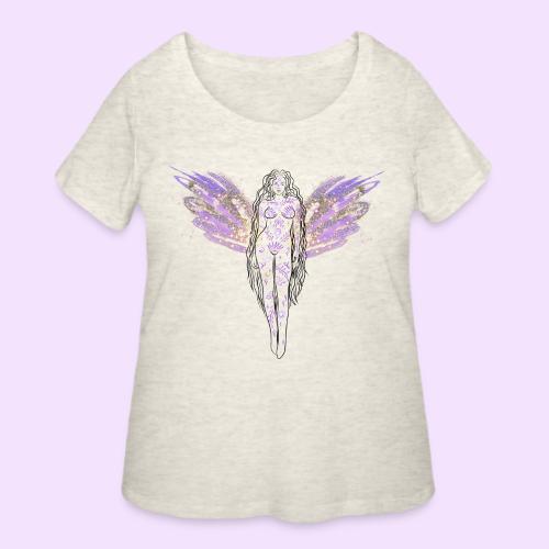 Angel Moon Goddess - Fairytale Design - Women's Curvy T-Shirt