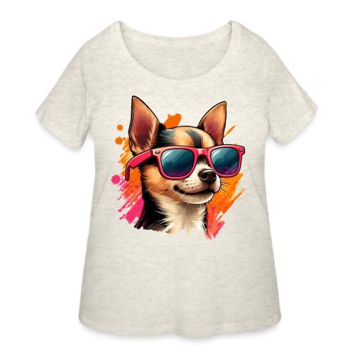 Colorfull Chihuahua Art - Women's Curvy T-Shirt