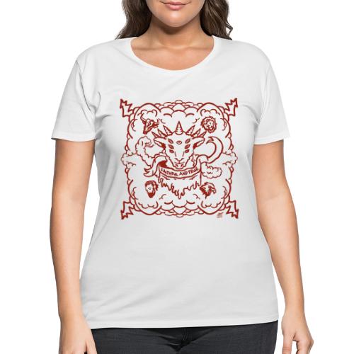 Red Revelation Lamb - Women's Curvy T-Shirt