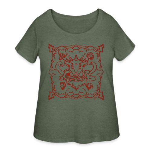 Red Revelation Lamb - Women's Curvy T-Shirt