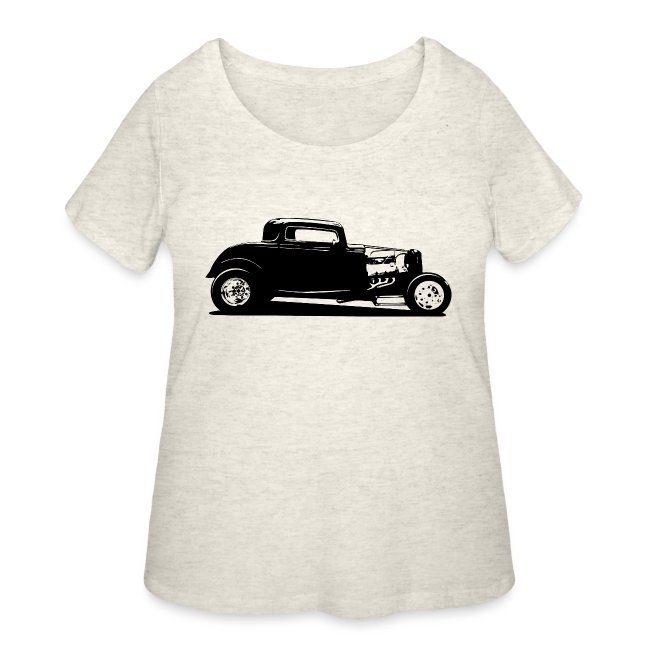 Classic American Thirties Hot Rod Car Silhouette