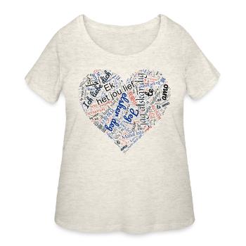 Love Word T-shirt - Women's Curvy T-Shirt - heather oatmeal - Front