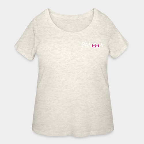 PAMOM White Logo - Women's Curvy T-Shirt