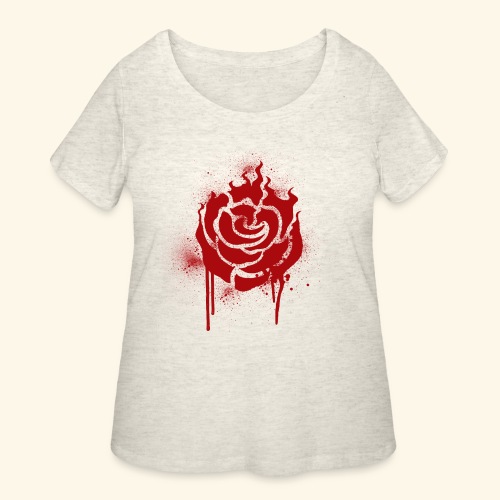 RWBY Ruby Spray paint Rose - Women's Curvy T-Shirt
