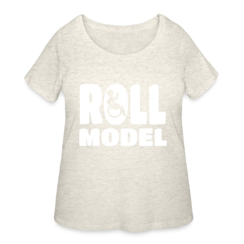 Wheelchair Roll model - Women's Curvy T-Shirt