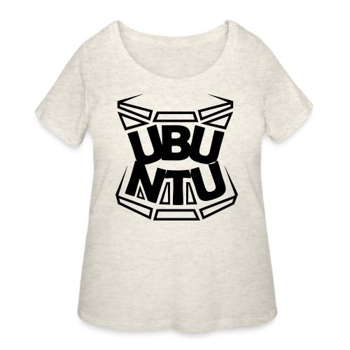 UBUNTU-LOGO-BLK-7 - Women's Curvy T-Shirt