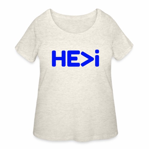 HE>i Blue - Women's Curvy T-Shirt