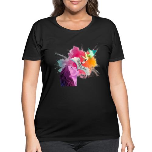 Cover Art, Color Burst Cut Out - Women's Curvy T-Shirt