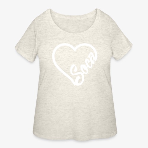 SocaHeart - WHITE - Women's Curvy T-Shirt