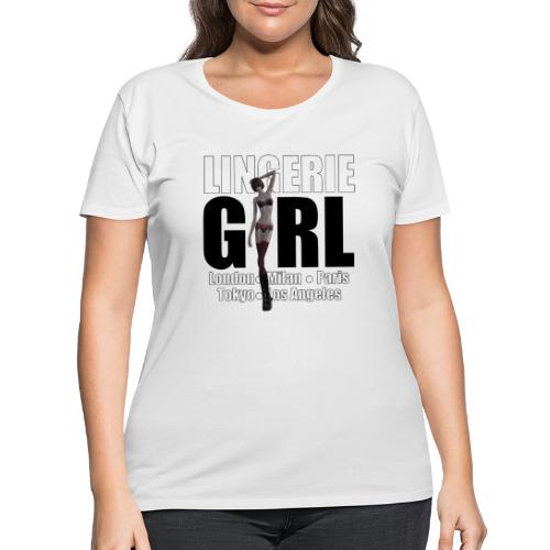 The Fashionable Woman - Lingerie Girl - Women's Curvy T-Shirt