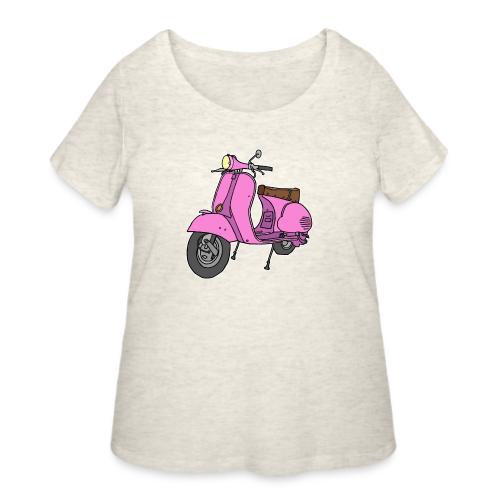 Pink motor scooter - Women's Curvy T-Shirt
