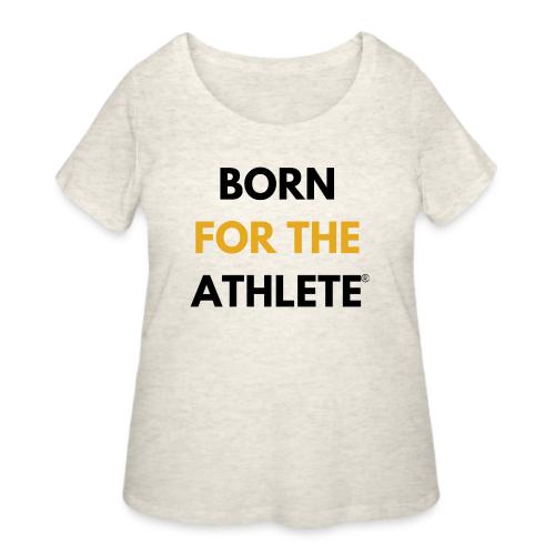 Born for the Athlete, Yellow/Black - Women's Curvy T-Shirt