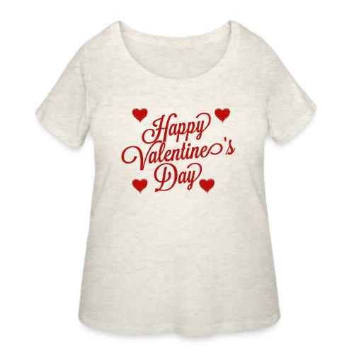 Happy Valentine's Day - Women's Curvy T-Shirt