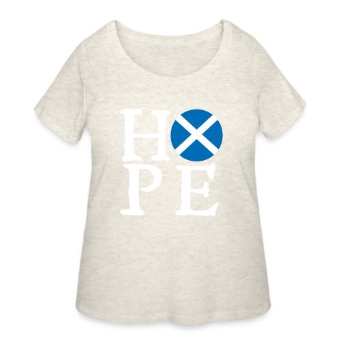Light HOPE St A Cross - Women's Curvy T-Shirt