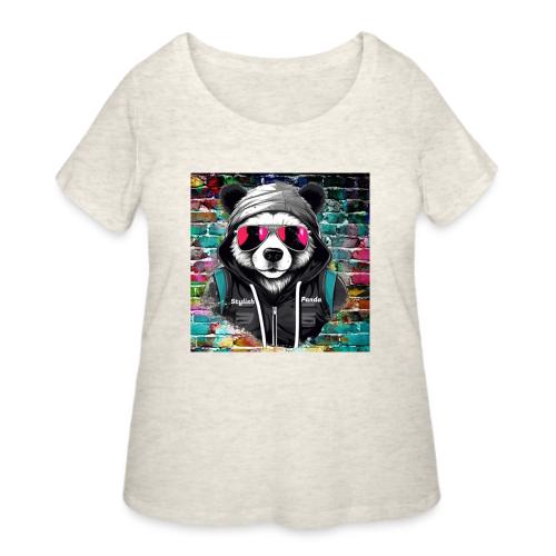 Stylish panda 2 - Women's Curvy T-Shirt