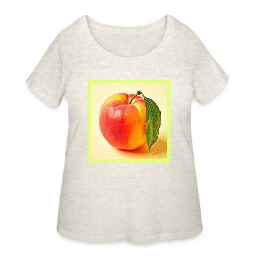 Feel the Fresh Peach Summer Vibe Design - Women's Curvy T-Shirt