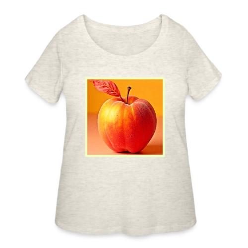 Golden Peach Perfection Design - Women's Curvy T-Shirt