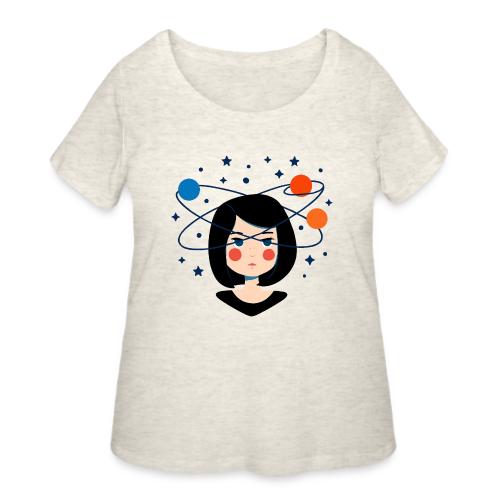 Spaced Out Girl – Mouse Pad - Women's Curvy T-Shirt