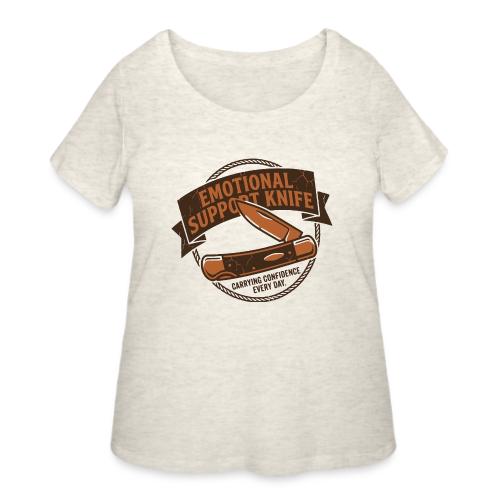Emotional Support Knife - Funny EDC Pocket Knife - Women's Curvy T-Shirt
